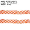 Элегантная клетчатая полиэстеровая лента шириной 6,5 см в красном, белом и оранжевом цвете для Рождества