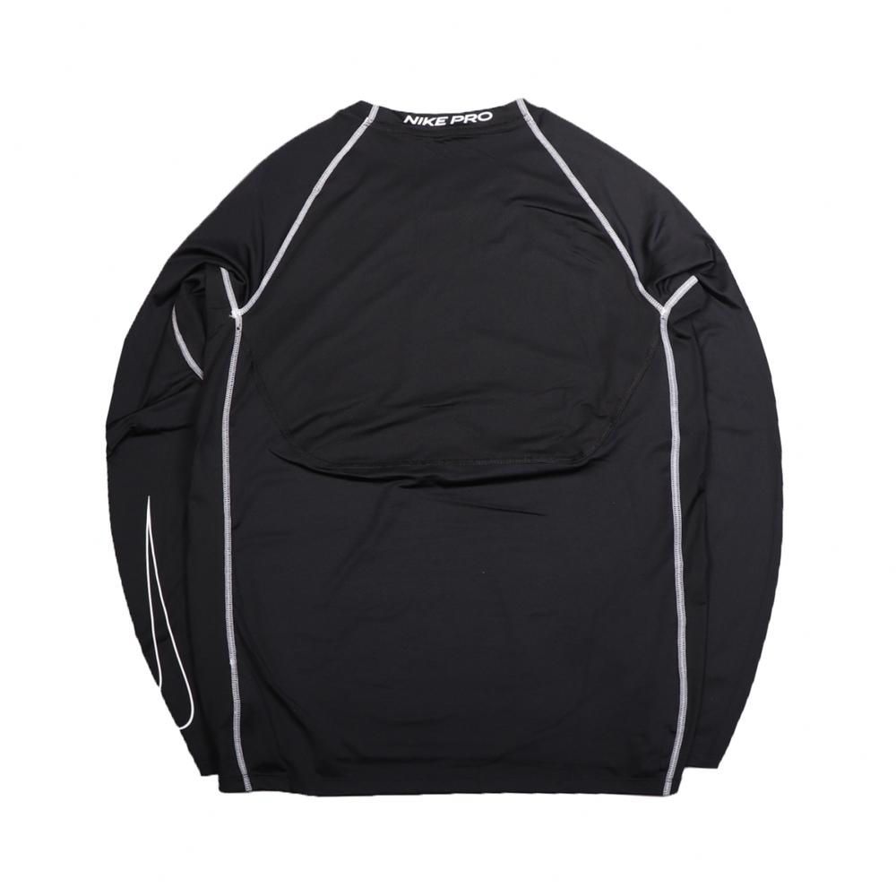 Nike Pro Dri-Fit Sport Casual Slim Fit Футболка с круглым вырезом и длинными рукавами Мужские топы Черный DD1991-011
