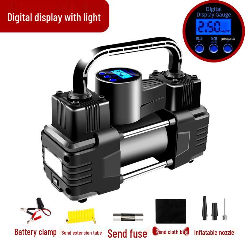 Портативный 12В Электрический Двухцилиндровый Насос для Накачивания Шин
