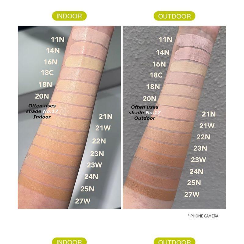 UNLEASHIA Bundle: Сатиновый кушон Healthy-Green Re-Feel Сменный блок + Футляр - 5 Цветов