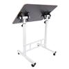 Mobile Standing Desk with Wheels Height Adjustment Folding Portable Rolling Laptop Desk for Home Bedside  