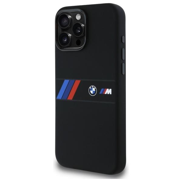 BMW Bmhmp16X23Saxk Iphone 16 Pro Max     6.9 Czarny/Black Hardcase Silicone Middle Stripe Magsafe