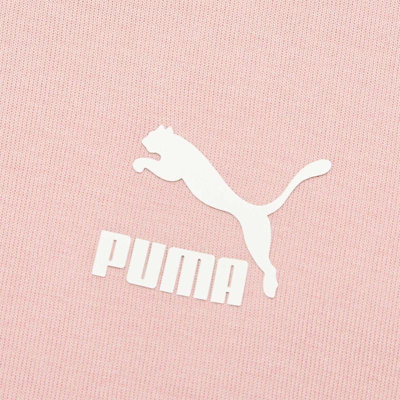 Puma Худи-платье с панелями, принтом логотипа, цветовыми блоками, женское, для молодоженов-розовое 532185-14
