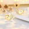 New 925 Sterling Silver High Quality Zircon Stud Earrings for Women Exquisite Student Girlfriend Jewelry Accessories Wedding