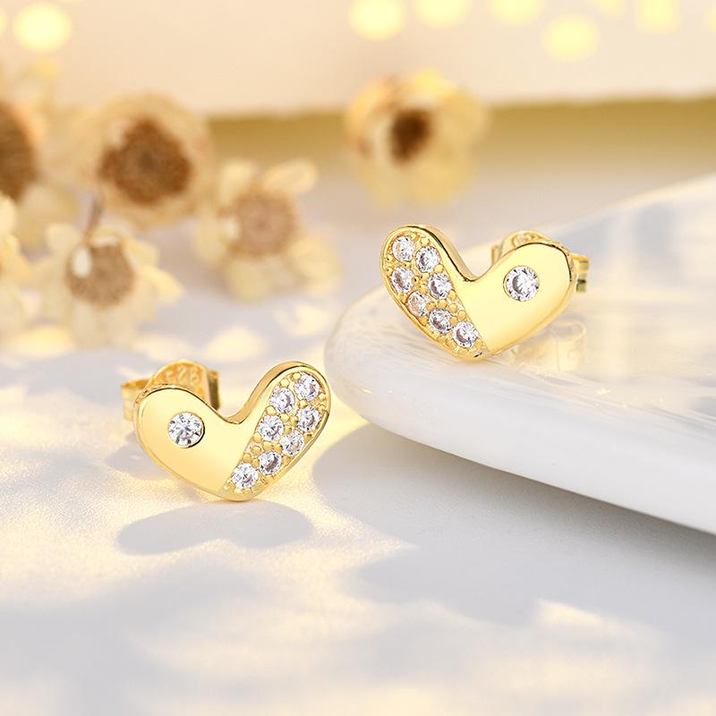 New 925 Sterling Silver High Quality Zircon Stud Earrings for Women Exquisite Student Girlfriend Jewelry Accessories Wedding