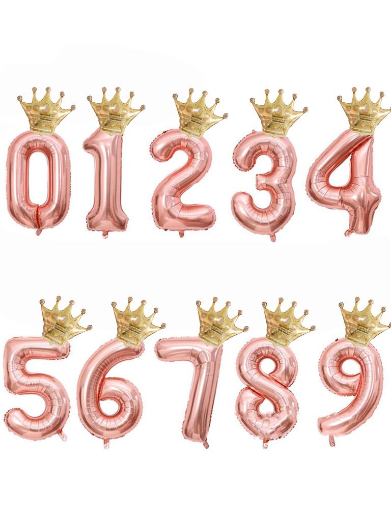 1PC Number+1PC Crown Balloon Birthday Wedding Party Decoration Balloon