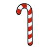 Patchion Candy Cane white and red - iron on - Self-Adhesive Backing - Embroidered Patch/Badge/Emblem