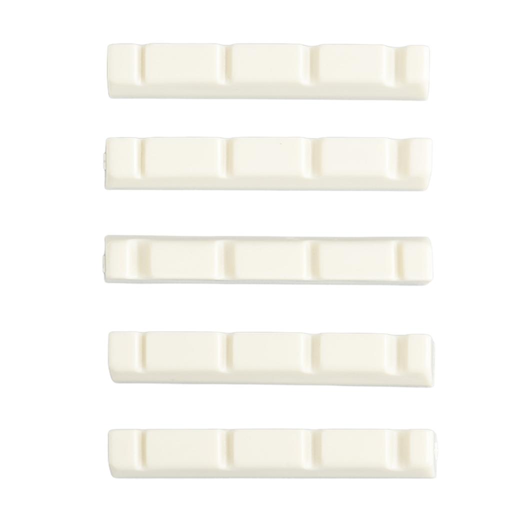 5PCS Guitar Nut Set Slotted Nut Musical Instrument Accessory for 4 String Electric Acoustic Guitar