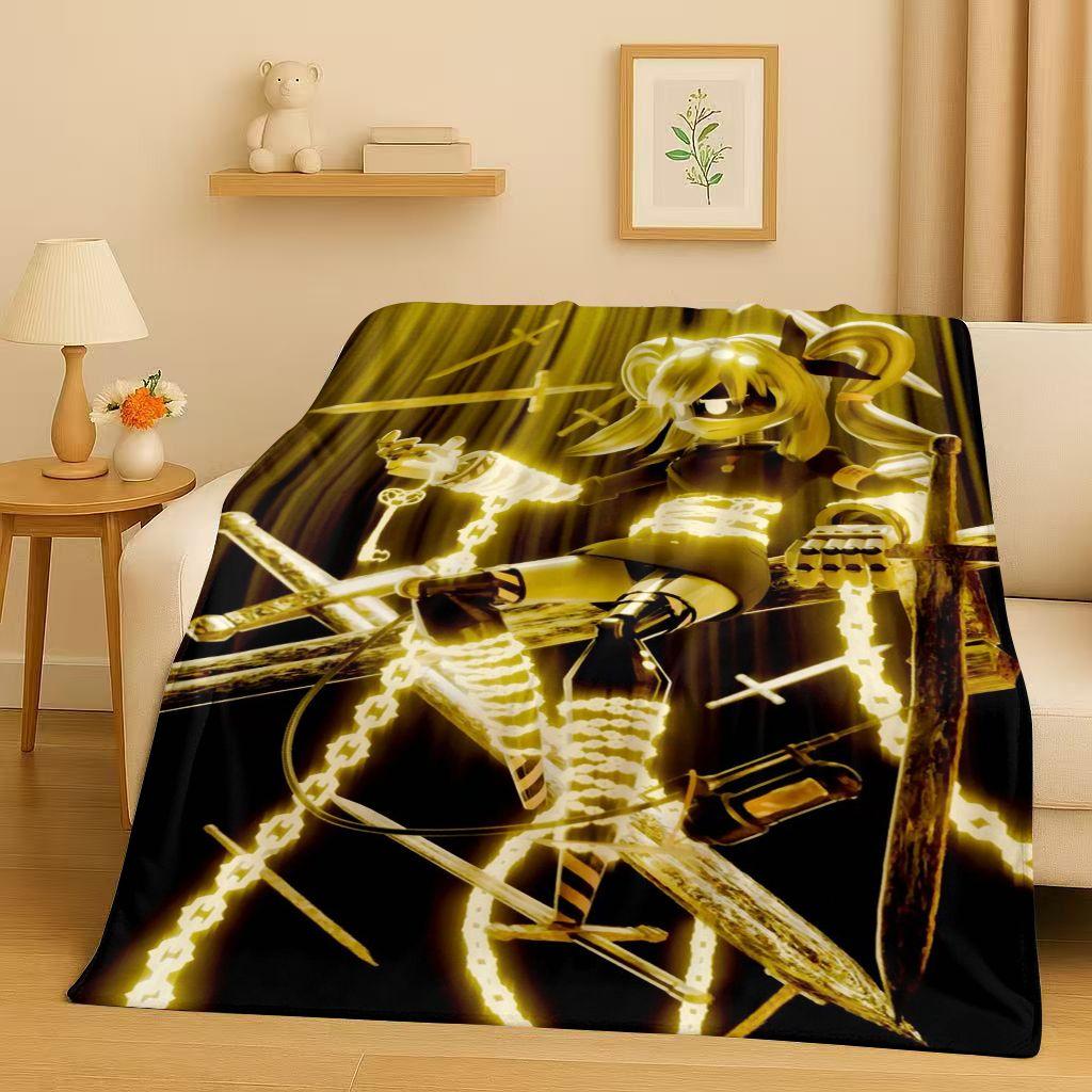 HD Cartoon Murder Drones V Uzi J Robot Flannel Blanket,Ultra Soft Warm Plush Throw for Home Bedroom Bed Sofa Cover Picnic Kids