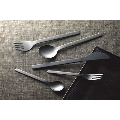 Sato Metal Industries SALUS In-Flight Meal Cutlery, Small Fork, Black Oxide Color, Made In Japan