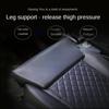 Leather Car Seat Extender Cushion Leg Support Pillow Memory Foam Knee Pad Long-Distance Driving Office Home Driver Protector