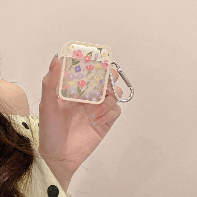 Литературные маленькие свежие цветы для чехла наушников AirPods 1-го поколения Pro Apple новая третьего поколения мягкий квадратный корпус