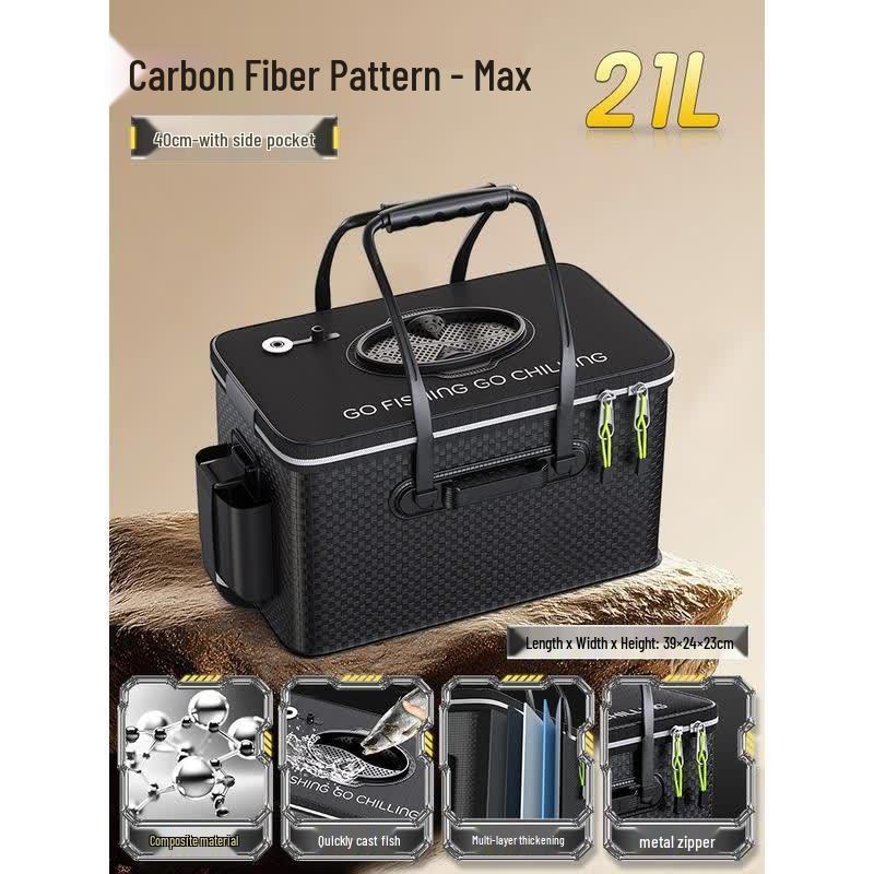 HANDUNYOU Multi-functional Foldable Fishing Bucket & Box