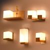 Modern Glass Wall Sconce Light for Bedroom Bedside Bathroom Hallway Living Room Wood Background Lamp Decoration Lighting Japan