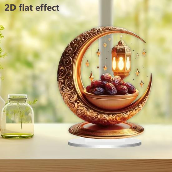 Акриловый лунный замок Yousheng, украшение 2D, плоский полумесяц, мечеть, дворец, настольная вывеска, праздничная вечеринка, домашний офис, гостиная, спальня, украшение рабочего стола