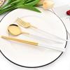 Зеркало, ложка, вилка, палочки для еды, набор посуды, 3 шт., столовая посуда из нержавеющей стали, золотой западный набор столовых приборов, кухонные принадлежности для ужина