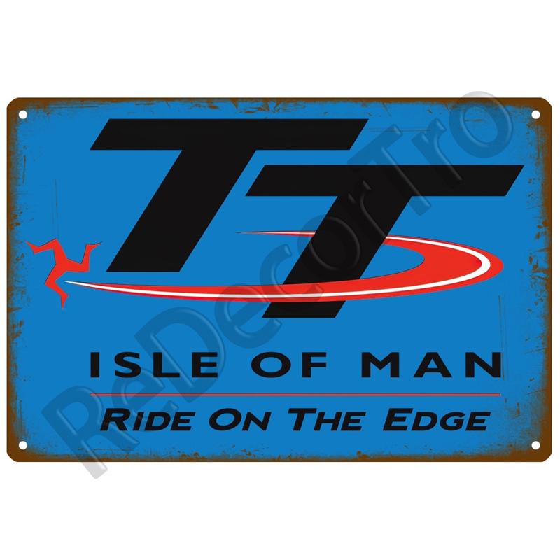 TT Races Vintage Wall Poster Vintage Retro Wall House Restaurant Decoration Plaque Metal Wall Decor Art Metal Sign Tin Sign ISLE