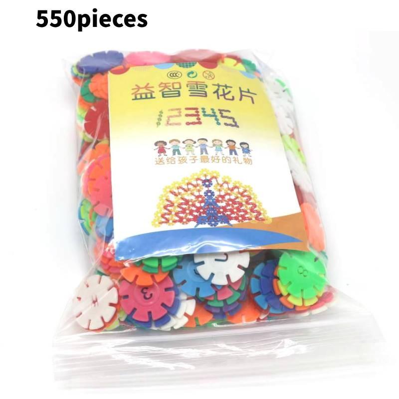 Baby Educational Plastic Snowflake Building Blocks Set For Toddlers And Creative Play