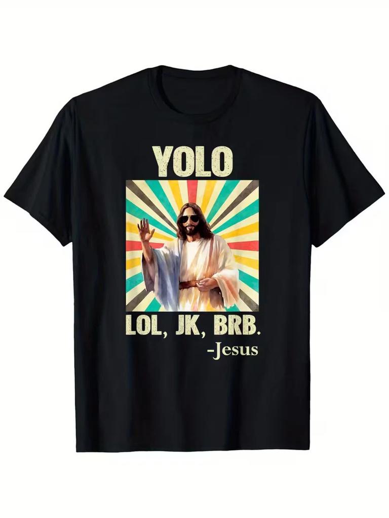 YOLO LOL JK BRB Jesus Funny Easter Christians Resurrection T-Shirt, Unisex - Eas