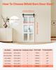 Bifold Barn Door, 914 x 2134 mm, MDF with Tempered Glass Bi-Fold Sliding Closet Doors, Hardware Kit Included, Space-Saving Design, Pre-Assembled