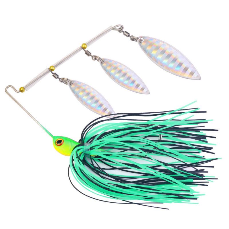 Specialized composite spinnerbait for bass fishing3Packaged Willow Leaf Whiskers Tractor Noise Fake Bait Fishing Lure Set