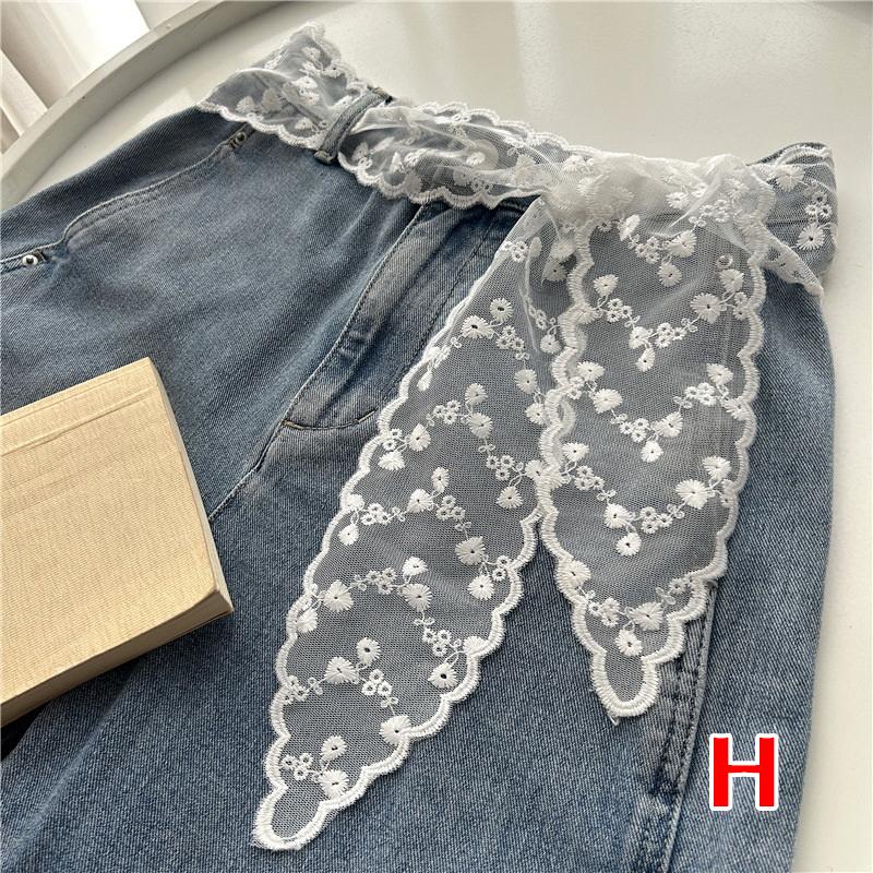 Sweet Lace Waistband for Women Adjustable Long Gauze Ribbon Bow Tie Belt Dress Jeans Accessory for Party Wear
