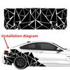 1 шт. 200x60 см глянцевая черная наклейка на боковую часть кузова автомобиля в стиле треугольника виниловая наклейка декор