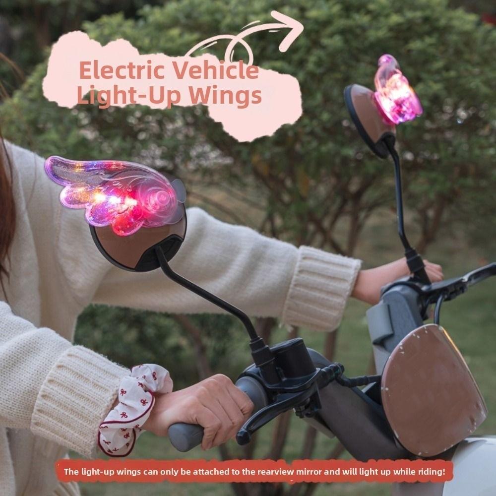 Colorful Lights Motorcycle Decor Accessories Creative Electric Scooter Ornaments  Electric Car