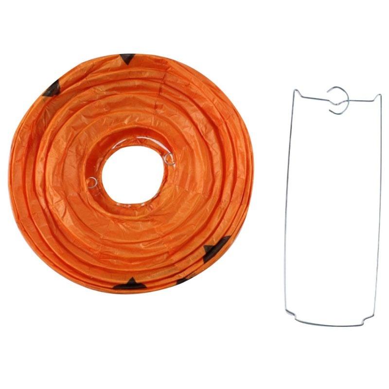 12" Paper Pumpkin Hanging Lantern Paper Lamp Halloween Party Fastival Prop Decor