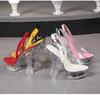 Women's Catwalk Transparent Slippers with High Heels