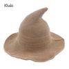 Party Witch Hat Halloween Wool Knit Hat Fashion Festival Decoration  for Women