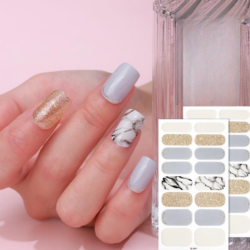French Manicure Stickers Onion Pink Flame Simple Nail Stickers Manicure Stickers