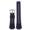 Zealbeaty Resin Watch Strap for Black Protruding Sport Silicone 16mm Silver DW5600, GW6900, GA2100/2110, Strap, (Blue Buckle)