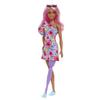 barbie Кукла Fashionistas с розовым цветочным протезом для детей от 3 до 8 лет #189, Волосы, Платье с открытыми плечами, Солнцезащитные очки, Нога, Кроссовки,
