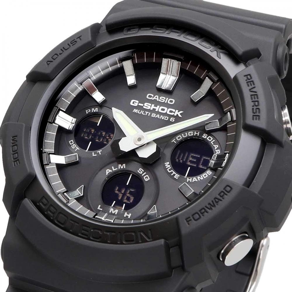 CaSio Men S G Shock Radio Solar Watch Waterproof Black Gaw 100b 1a
