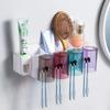 Punch-Free Toothbrush and Toothpaste Holder Set with Mouthwash Cup