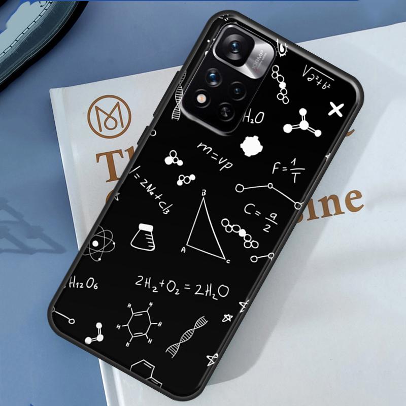 Чехол с символами, математикой, наукой, физическими формулами для Xiaomi Redmi Note 14 13 11 9 10 12 Pro 9S 10S 11S 12S Redmi 10C 12C 13C 14C