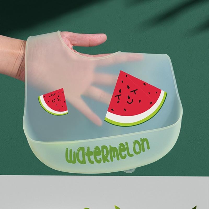 Детский силиконовый слюнявчик мультяшный слюнявчик для кормления водонепроницаемый детский для мальчика девочки моющийся слюнявчик защита от пролитой еды с карманом для еды