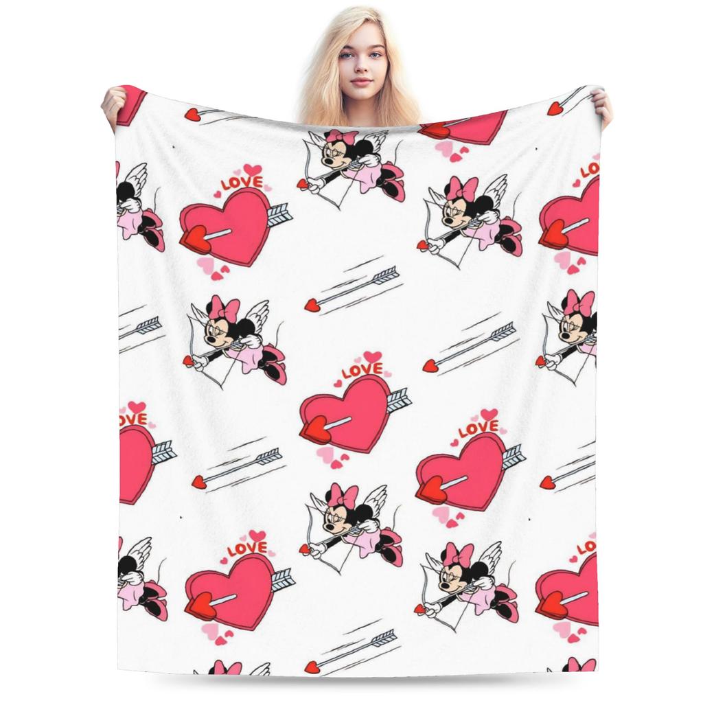 GUOYU Blanket Super Soft Valentines Day Mickeys And Minnies Throw Blanket Premium Fleece Flannel Bed Blanket Warm Plush Blankets All Season