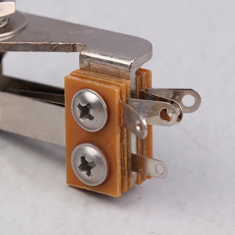 L-Type 3 Way Toggle Switch Right Angle L-Shaped Electric Guitar Pickup Selector Switch With Black/ Yellow/ White Plastic Cap