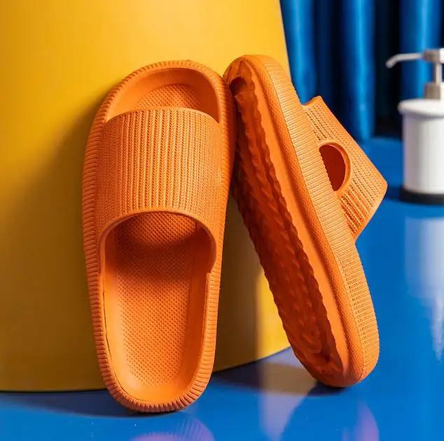 Женские толстые тапочки Cloud на платформе женские домашние тапочки EVA мягкие подушки шлепанцы сандалии летние нескользящие пляжные шлепанцы