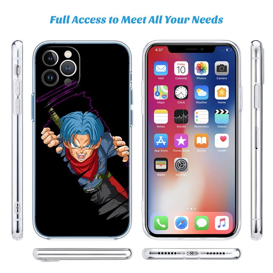 TR12 Dragon Ball Trunks Transparent Phone Case for Motorola Moto G7 G8 G9 G84 G85 G73 G24 G15 Z2 Play Power Plus