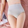 Модные женские трусы с высокой талией, впитывающие пот, бесшовные, защищающие живот, женские трусики для послеродовых женщин