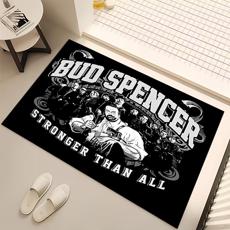 1pc Terence Hill and Bud Spencer Print Area Rug - Soft, Washable Non-Slip Indoor Mat, Living Room, Home Office Decorative Rug,Office Decorative