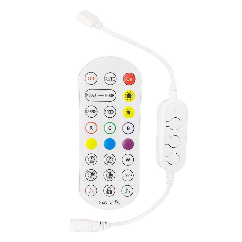 Bluetooth RGB LED-лента Контроллер, 24-клавишный пульт, Цвет Мечты, Лампа Лотос, 5В/12В/24В, Семицветный Диммер