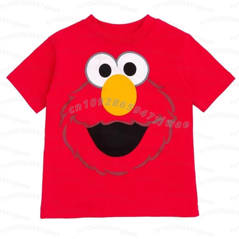 Women T-Shirt Elmo Oscar Big Bird Biscuit Monster Cute Cartoon Character La