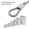 10-50Pcs Double Hole Crimp Sleeve M1 To M12 Wire Ferrules Durable Cable Clip Steel Wire Rope