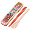 Chopsticks Spoon Combination Set 18cm Antibacterial Treated Lunch Box for Adults Comes with Silicone Cushion and Doesn't Make a Sound Made In J