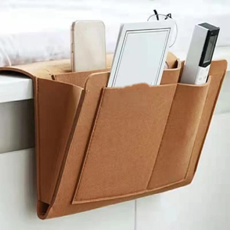 Anti-slip Felt Bedside Storage Organizer 1Pcs Portable Hanging Side Holder for Bed Sofa Office Home Dorm Use