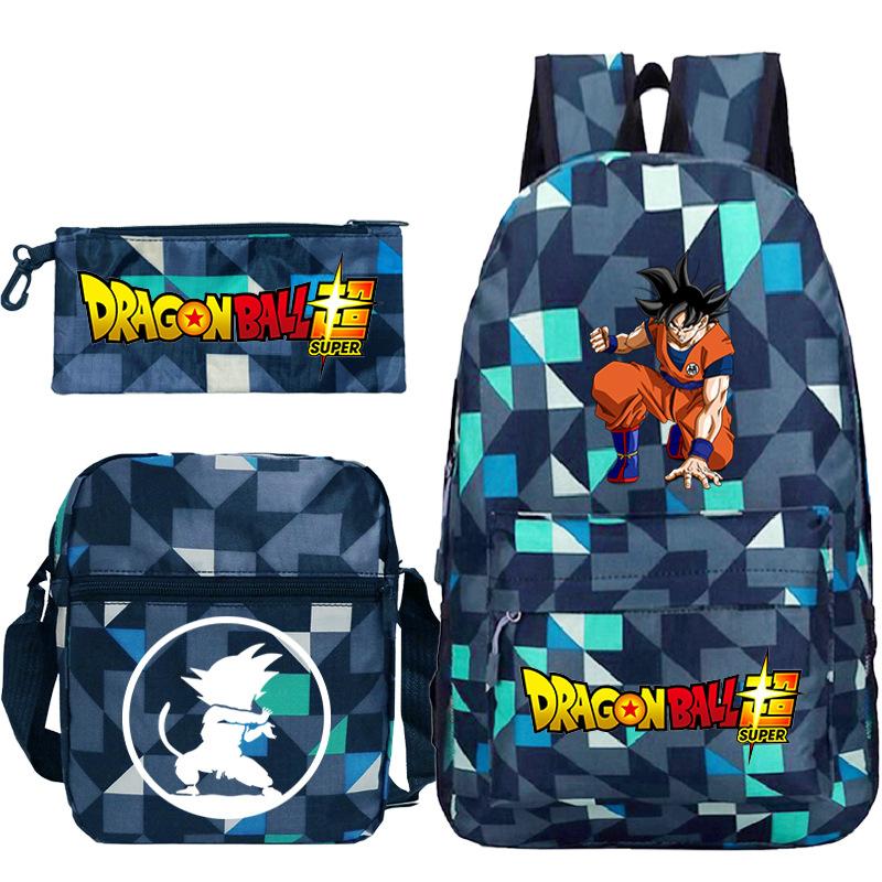 Драгонболл драгонболл набор из трех предметов анимационная периферия новый набор пеналов досуг студенческий рюкзак